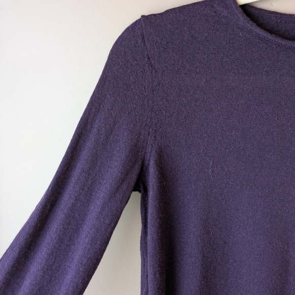 J. Jill xs Purple 100% Merino Wool light weight sweater - Picture 4 of 10